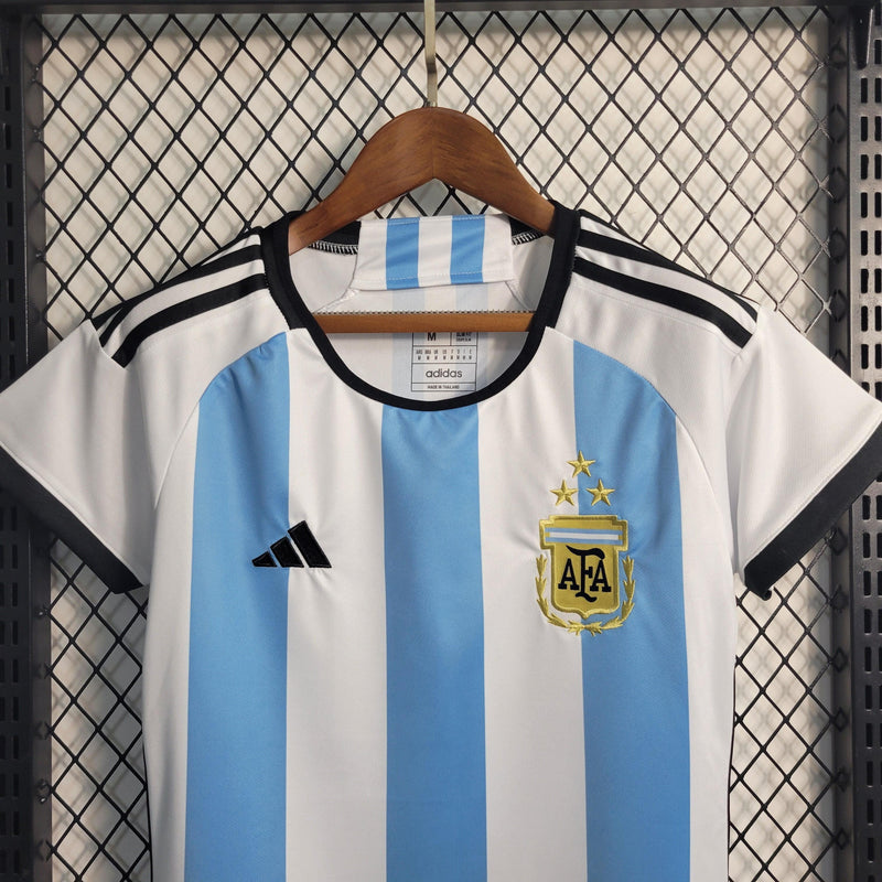 Camiseta Argentina 3 estrellas 2022 - Mujer - Lux Shop