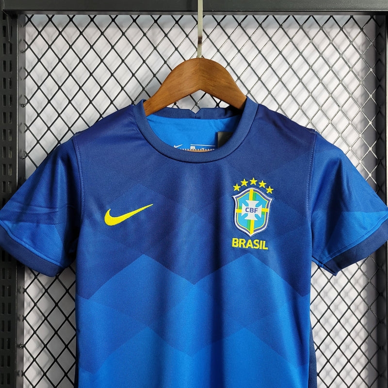 Camiseta Brasil 20/21 - Niños (Pantalón Corto Incluido) - Lux Shop