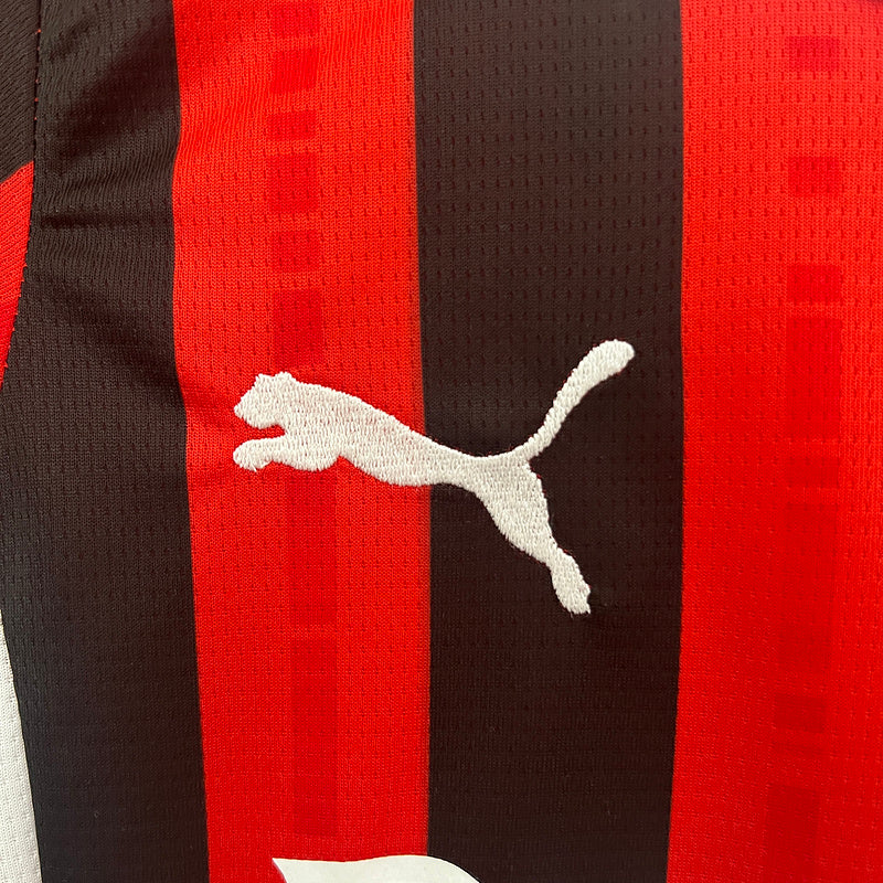 Camiseta AC Milan 24/25 - Niños (Pantalón Corto Incluido)