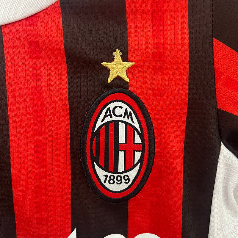 Camiseta AC Milan 24/25 - Niños (Pantalón Corto Incluido)