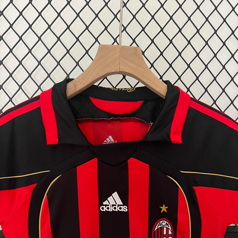 Camiseta AC Milan 06/07 - Niños (Pantalón Corto Incluido) RETRO - TIENDA LUXSHOP