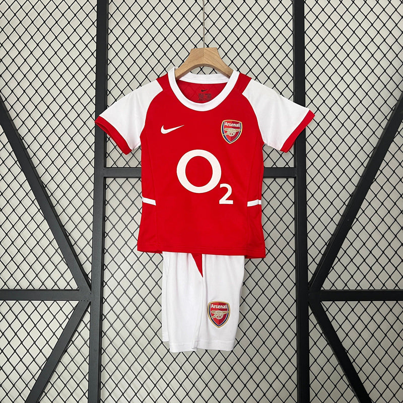 Camiseta Arsenal 02/04 - Niños (Pantalón Corto Incluido) RETRO - TIENDA LUXSHOP