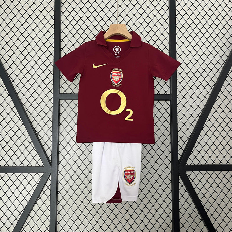 Camiseta Arsenal 05/06 - Niños (Pantalón Corto Incluido) RETRO - TIENDA LUXSHOP