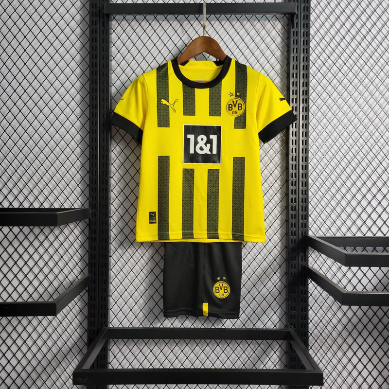 Camiseta BVB Dortmund 22/23 - Niños (Pantalón Corto Incluido) - Lux Shop