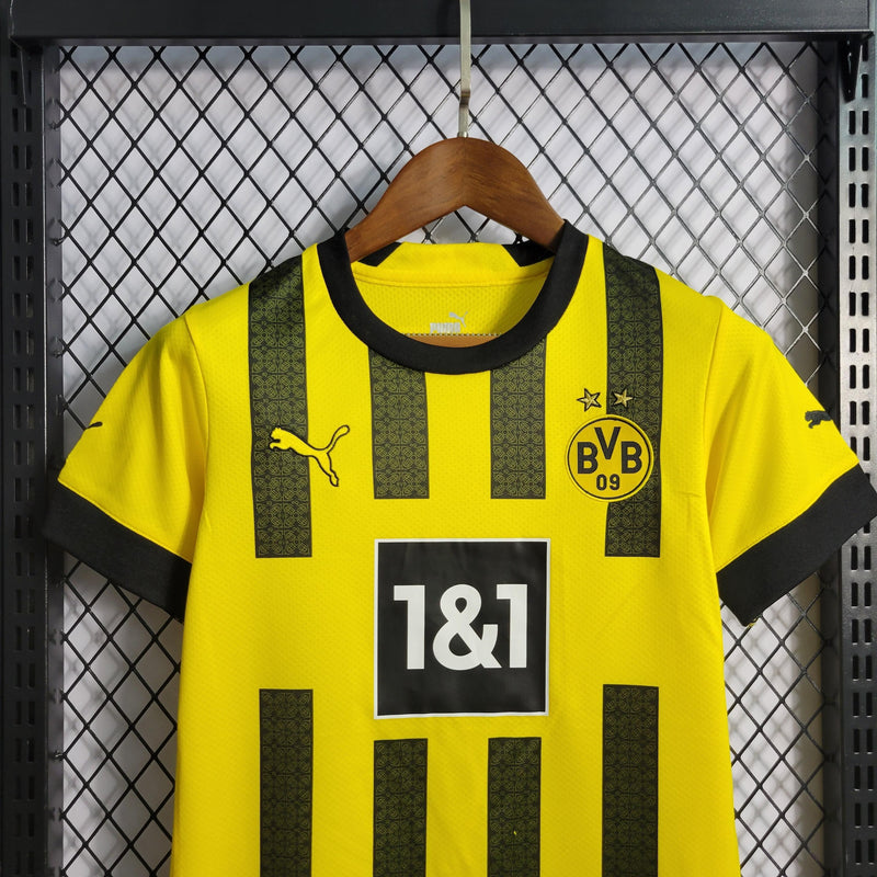 Camiseta BVB Dortmund 22/23 - Niños (Pantalón Corto Incluido) - Lux Shop