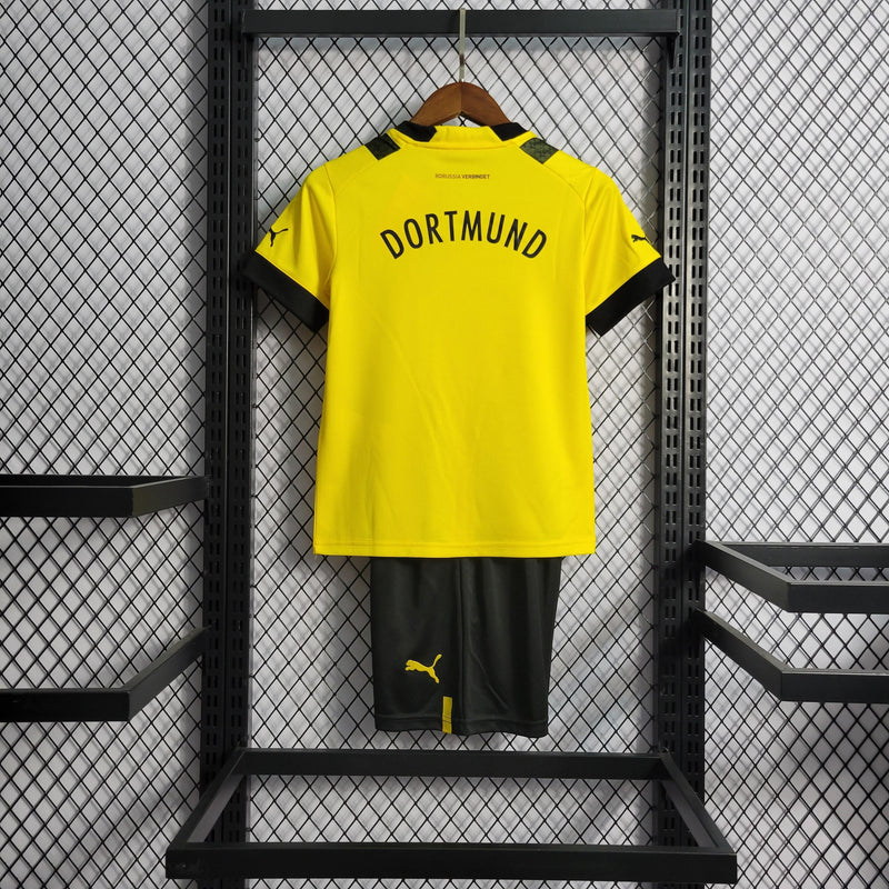 Camiseta BVB Dortmund 22/23 - Niños (Pantalón Corto Incluido) - Lux Shop