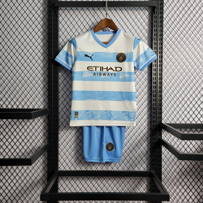 Camiseta Manchester City Edición Limitada 22/23 - Niños (Pantalón Corto Incluido) - Lux Shop