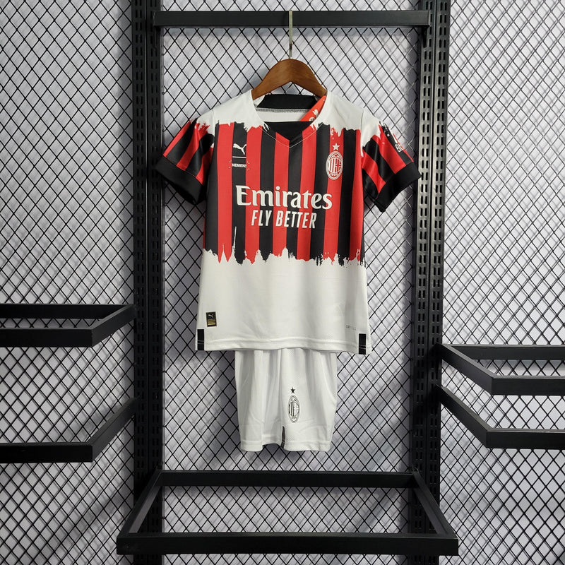 Camiseta Milan 22/23 - Niños (Pantalón Corto Incluido) (Medidas en la Descripción) - Lux Shop