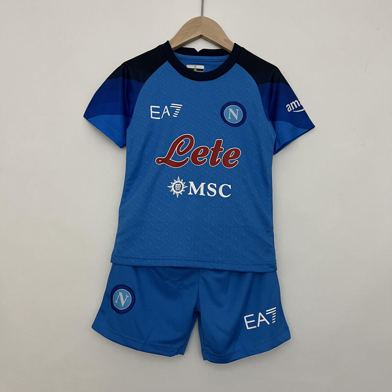 Camiseta Napoli 23/24 - Niños (Pantalón Corto Incluido) (Medidas en la Descripción) - Lux Shop