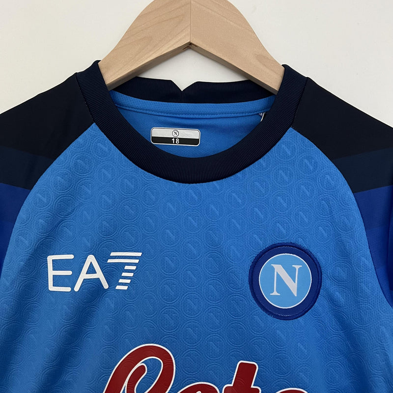 Camiseta Napoli 23/24 - Niños (Pantalón Corto Incluido) (Medidas en la Descripción) - Lux Shop