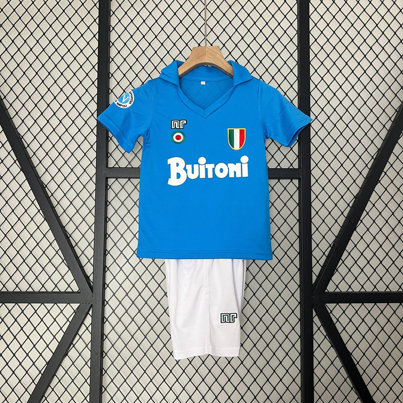 Camiseta Napoli 87/88 - Niños (Pantalón Corto Incluido) RETRO - TIENDA LUXSHOP