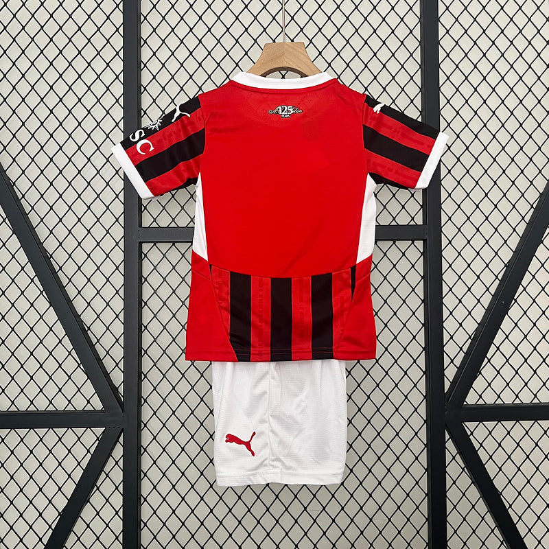 Camiseta AC Milan 24/25 - Niños (Pantalón Corto Incluido)