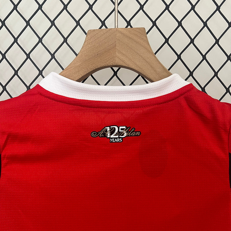 Camiseta AC Milan 24/25 - Niños (Pantalón Corto Incluido)