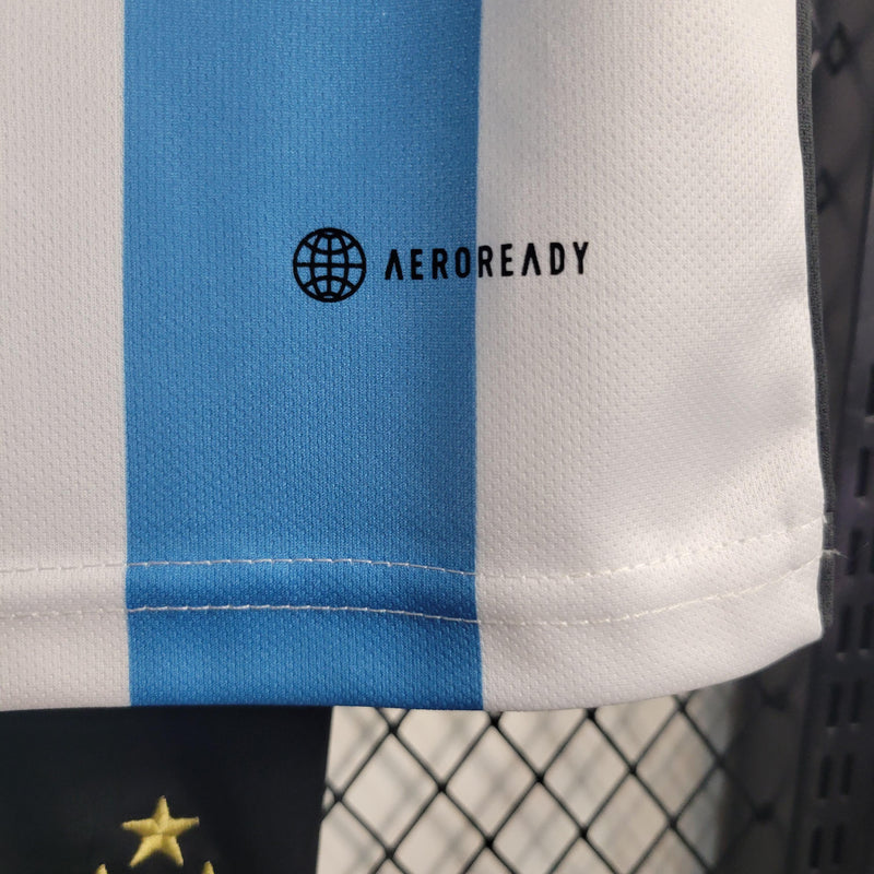 Camiseta Argentina 22/23 - Niños (Pantalón Corto Incluido) - Lux Shop